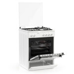Κουζίνα Μικτή 60L Thermogatz TGS 3511 WH Λευκή με Eστίες Αερίου/Εμαγιέ & Καπάκι