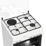 Κουζίνα Μικτή 60L Thermogatz TGS 3511 WH Λευκή με Eστίες Αερίου/Εμαγιέ & Καπάκι