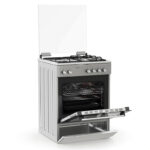 Κουζίνα Μικτή 60L Thermogatz TGS 3521 IX Inox με Eστίες Αερίου/Εμαγιέ & Καπάκι