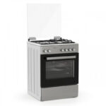 Κουζίνα Μικτή 60L Thermogatz TGS 3521 IX Inox με Eστίες Αερίου/Εμαγιέ & Καπάκι