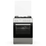 Κουζίνα Μικτή 60L Thermogatz TGS 3521 IX Inox με Eστίες Αερίου/Εμαγιέ & Καπάκι