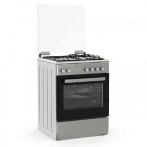 Κουζίνα Μικτή 60L Thermogatz TGS 3521 IX Inox με Eστίες Αερίου/Εμαγιέ & Καπάκι