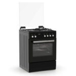 Κουζίνα Μικτή 60L Thermogatz TGS 3531 BL Μαύρη με Eστίες Αερίου/Εμαγιέ & Καπάκι