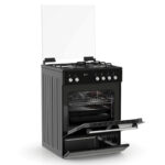 Κουζίνα Μικτή 60L Thermogatz TGS 3531 BL Μαύρη με Eστίες Αερίου/Εμαγιέ & Καπάκι
