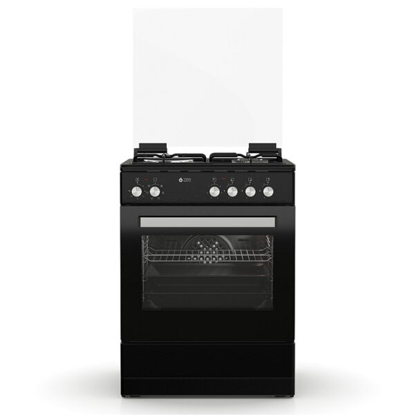 Κουζίνα Μικτή 60L Thermogatz TGS 3531 BL Μαύρη με Eστίες Αερίου/Εμαγιέ & Καπάκι