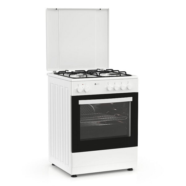 Κουζίνα Μικτή 56L Thermogatz TGS 3610 WH Λευκή με Eστίες Αερίου & Καπάκι