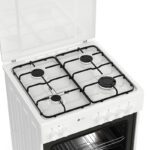 Κουζίνα Μικτή 56L Thermogatz TGS 3610 WH Λευκή με Eστίες Αερίου & Καπάκι