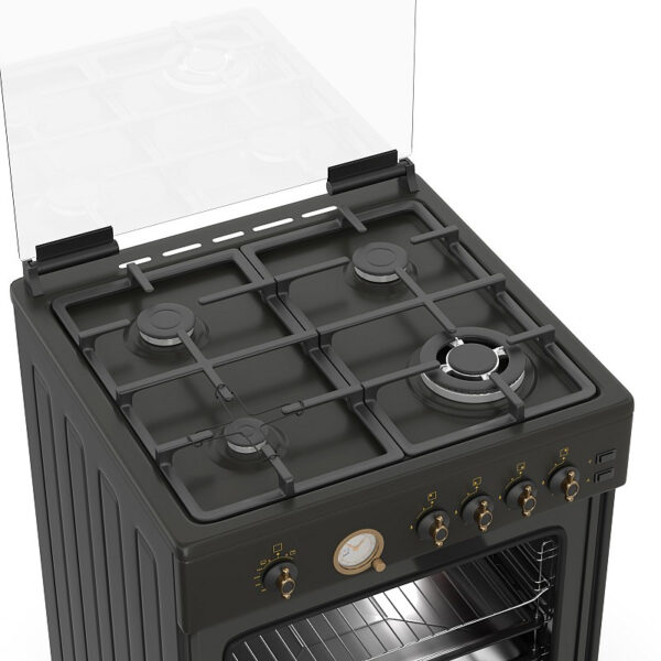 Κουζίνα Αερίου 49L Thermogatz TGS 4222 Ανθρακί με Eστίες Αερίου & Καπάκι