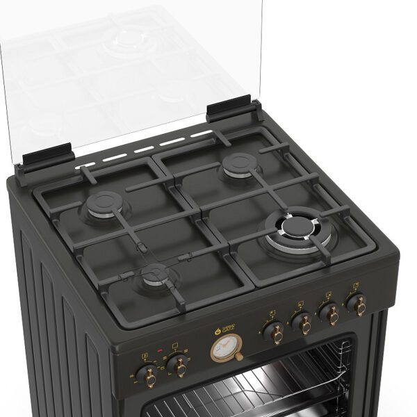 Κουζίνα Μικτή 60L Thermogatz TGS 4310 Ανθρακί με Eστίες Αερίου & Καπάκι
