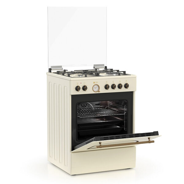 Κουζίνα Μικτή 60L Thermogatz TGS 4320 Μπεζ με Eστίες Αερίου & Καπάκι
