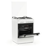 Κουζίνα Αερίου 49L Thermogatz TGS 5021 WH Λευκή με Eστίες Αερίου & Καπάκι