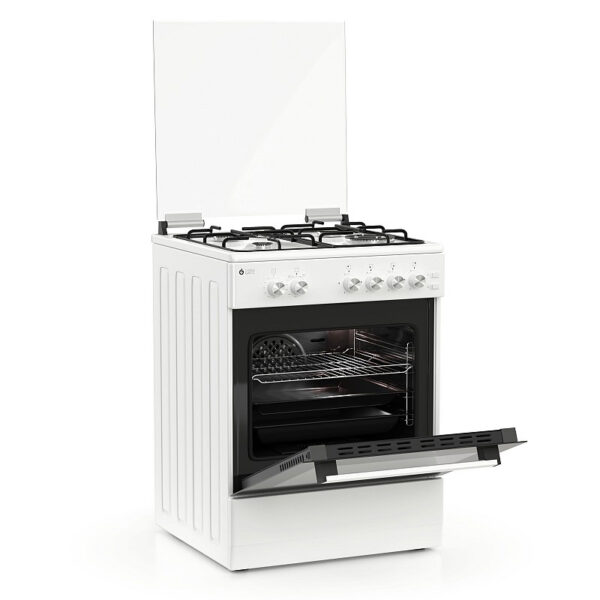 Κουζίνα Αερίου 49L Thermogatz TGS 5021 WH Λευκή με Eστίες Αερίου & Καπάκι