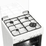 Κουζίνα Αερίου 49L Thermogatz TGS 5021 WH Λευκή με Eστίες Αερίου & Καπάκι