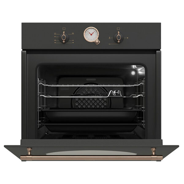 Εντοιχιζόμενος Φούρνος Αερίου 52L Thermogatz TGS 5511 BL Aνθρακί