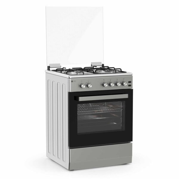 Κουζίνα Αερίου 49L Thermogatz TGS 6021 IX Inox με Eστίες Αερίου & Καπάκι