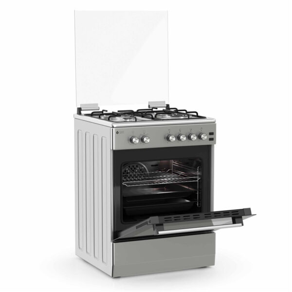 Κουζίνα Αερίου 49L Thermogatz TGS 6021 IX Inox με Eστίες Αερίου & Καπάκι