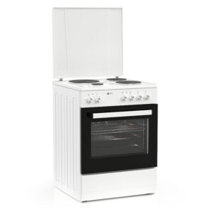 Ηλεκτρική Κουζίνα 60L Thermogatz TGS E120 WH Λευκή με Εμαγιέ Εστίες & Καπάκι