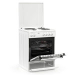 Ηλεκτρική Κουζίνα 60L Thermogatz TGS E120 WH Λευκή με Εμαγιέ Εστίες & Καπάκι