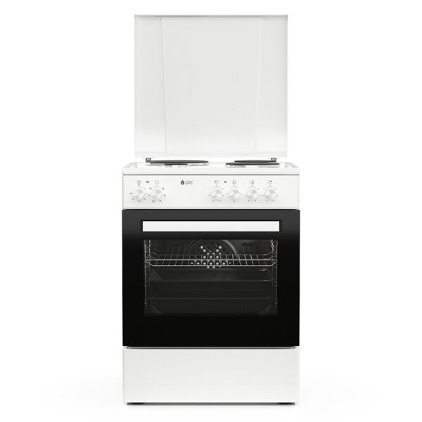 Ηλεκτρική Κουζίνα 60L Thermogatz TGS E120 WH Λευκή με Εμαγιέ Εστίες & Καπάκι