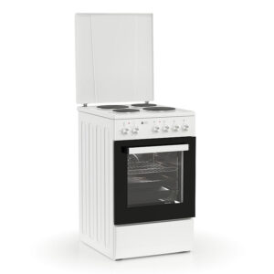 Ηλεκτρική Κουζίνα 47L Thermogatz TGS E50 WH Λευκή με Εμαγιέ Εστίες & Καπάκι