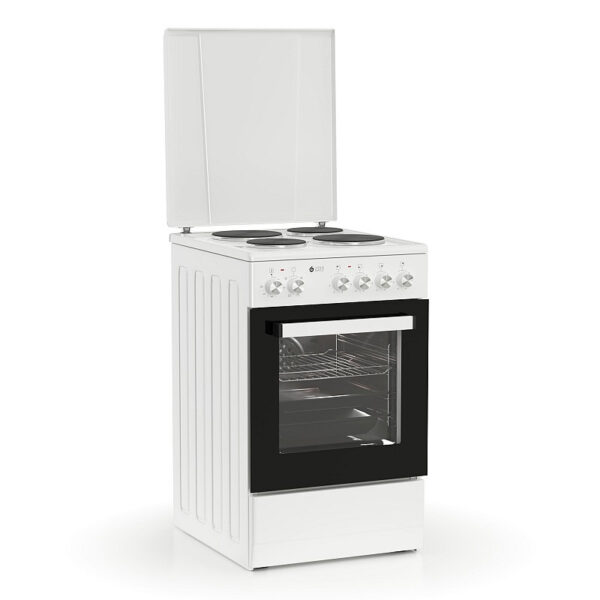Ηλεκτρική Κουζίνα 47L Thermogatz TGS E50 WH Λευκή με Εμαγιέ Εστίες & Καπάκι