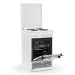 Ηλεκτρική Κουζίνα 47L Thermogatz TGS E50 WH Λευκή με Εμαγιέ Εστίες & Καπάκι
