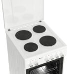 Ηλεκτρική Κουζίνα 47L Thermogatz TGS E50 WH Λευκή με Εμαγιέ Εστίες & Καπάκι