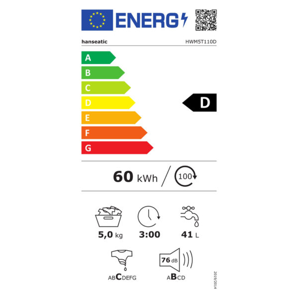 Πλυντήριο Ρούχων Hanseatic HWM5T110D [5kg/1000rpm]