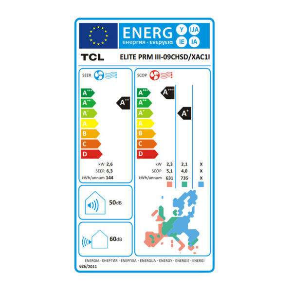 Κλιματιστικό Inverter 09000BTU TCL Elite Premium III-09CHSD/XAC1I με Wi-Fi