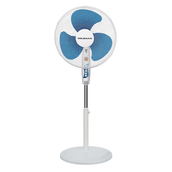 Ανεμιστήρας Ορθοστάτης Telemax FS-1610M Λευκός 45W/16"