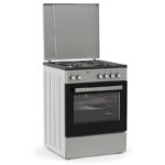 Ηλεκτρική Κουζίνα 80L Thermogatz TGS E8021 S Inox με Εμαγιέ Εστίες & Καπάκι