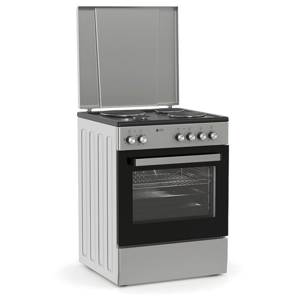 Ηλεκτρική Κουζίνα 80L Thermogatz TGS E8021 S Inox με Εμαγιέ Εστίες & Καπάκι