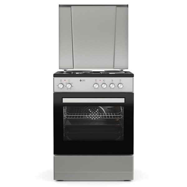 Ηλεκτρική Κουζίνα 80L Thermogatz TGS E8021 S Inox με Εμαγιέ Εστίες & Καπάκι