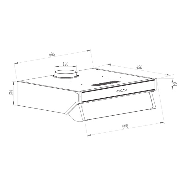 Απορροφητήρας Gruppe Semplice 600 Λευκός [Π60cm – 360m³/h]