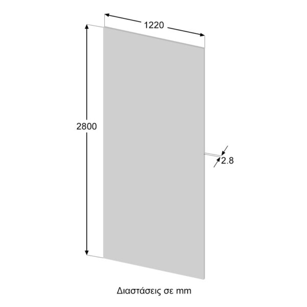 Πάνελ Τοίχου Casso Grey από PVC [2.8×1.22m]