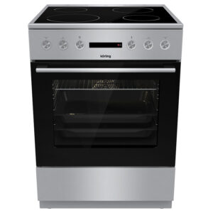 Ηλεκτρική Κουζίνα 71L Korting KEC6A40XPG Inox με Υδρόλυση & Κεραμικές Εστίες