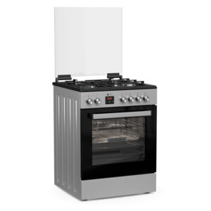 Κουζίνα Μικτή 80L Thermogatz TGS 3980 IX Inox με Eστίες Αερίου & Καπάκι