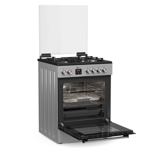 Κουζίνα Μικτή 80L Thermogatz TGS 3980 IX Inox με Eστίες Αερίου & Καπάκι