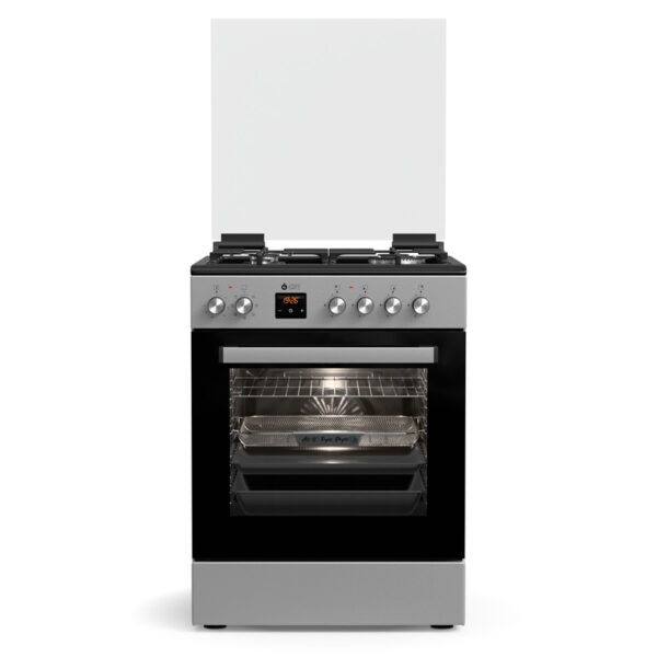 Κουζίνα Μικτή 80L Thermogatz TGS 3980 IX Inox με Eστίες Αερίου & Καπάκι
