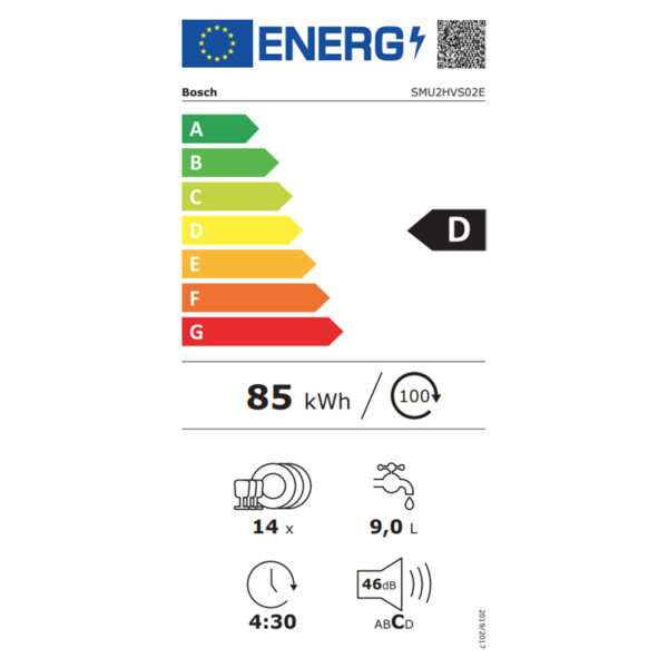 Εντοιχιζόμενο Πλυντήριο Πιάτων Bosch SMU2HVS02E Inox [WiFi/◎14/Π60cm]