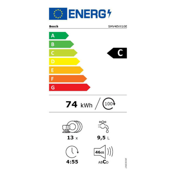 Εντοιχιζόμενο Πλυντήριο Πιάτων Bosch SMV4EVX10E [WiFi/◎13/Π60cm]