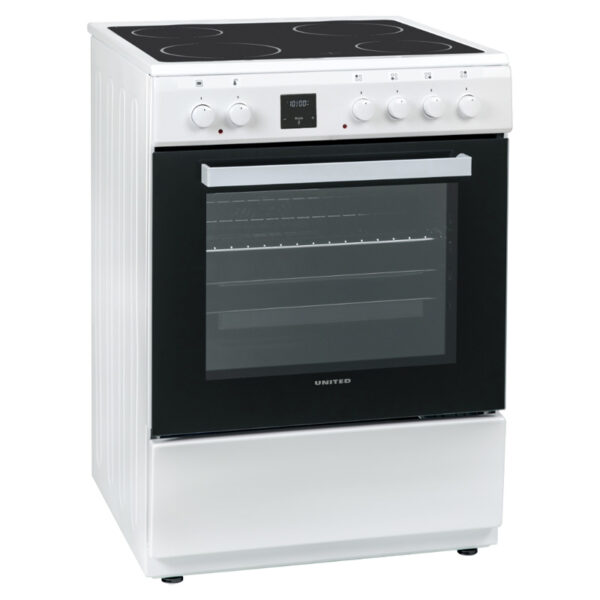 Ηλεκτρική Κουζίνα 69L United UFV-60287TP Λευκή με Κεραμικές Εστίες