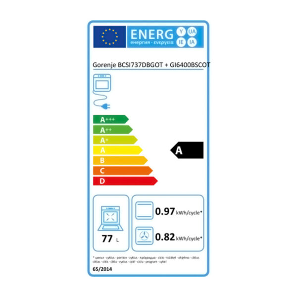 Εντοιχιζόμενο Σετ Φούρνος Aτμού 77L Gorenje BCSI737DBGOT με Υδρόλυση + Επαγωγική Εστία Gorenje GI6400BSCOT