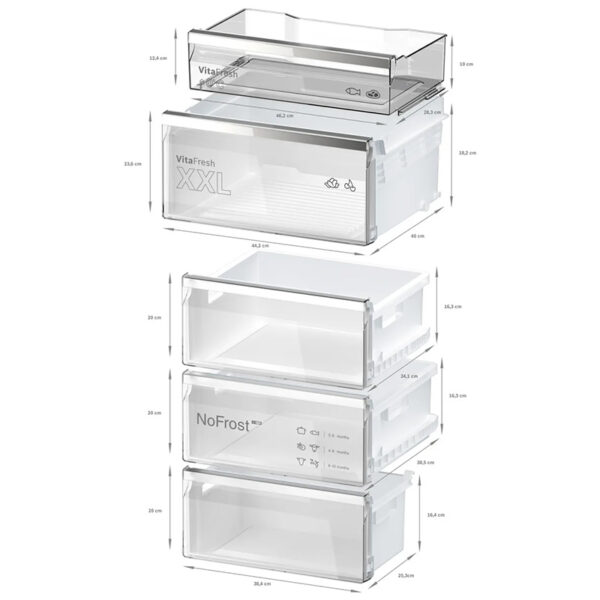 Ψυγειοκαταψύκτης Bosch KGN39AIAT Inox [NoFrost/363L/Υ203×Π60cm]
