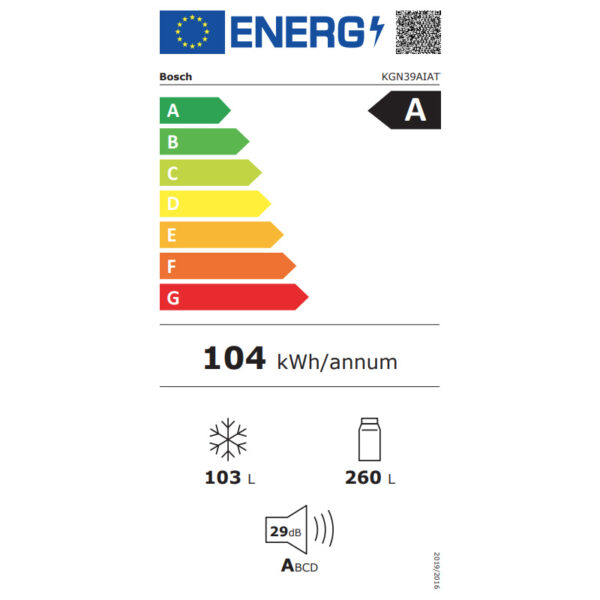 Ψυγειοκαταψύκτης Bosch KGN39AIAT Inox [NoFrost/363L/Υ203×Π60cm]