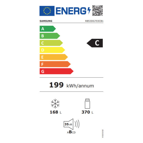 Ψυγειοκαταψύκτης Samsung RB53DG703CB1EF Ανθρακί [NoFrost/538L/Υ203×Π76cm]