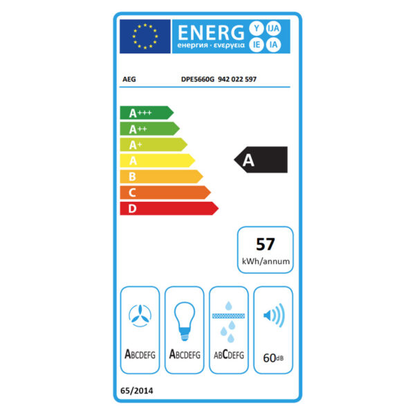 Απορροφητήρας Συρόμενος AEG DPE5660G Inox [Π60cm – 445m³/h]