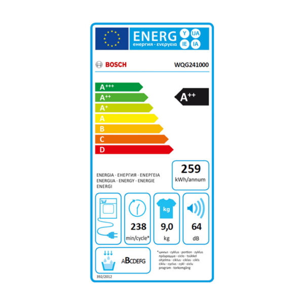 Στεγνωτήριο Bosch WQG241000 με Αντλία Θερμότητας [9kg/A++]