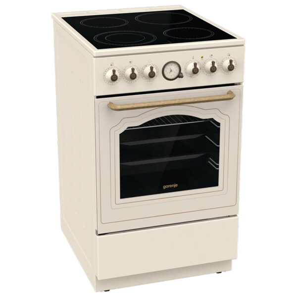 Ηλεκτρική Κουζίνα Ατμού 70L Gorenje GECS5B70CLI Μπεζ με Υδρόλυση & Κεραμικές Εστίες