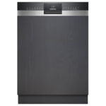 Ημιεντοιχιζόμενο Πλυντήριο Πιάτων Siemens SX53ES22CE Inox/Μαύρο [WiFi/◎14/Υ86.5×Π60cm]